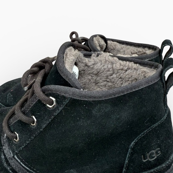 UGG Neumel Chukka Boots Men's US 10 Black Suede Lace-Up Ankle Boots - Picture 7 of 15
